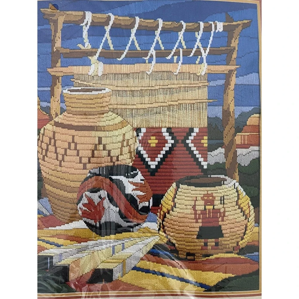 Monarch Horizons‎ Indian Tapestry Needlepoint Kit VTG 1983 New Sealed Pack